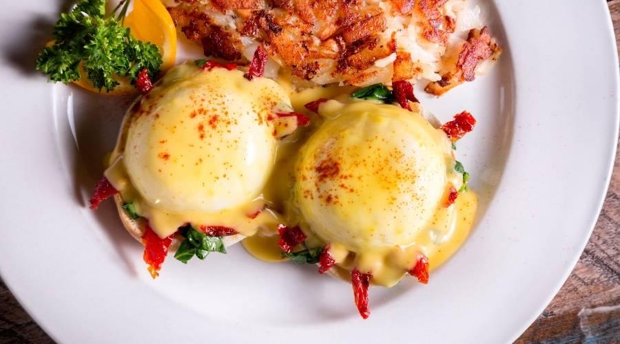 Eggs Benedict With Saffron Hollandaise