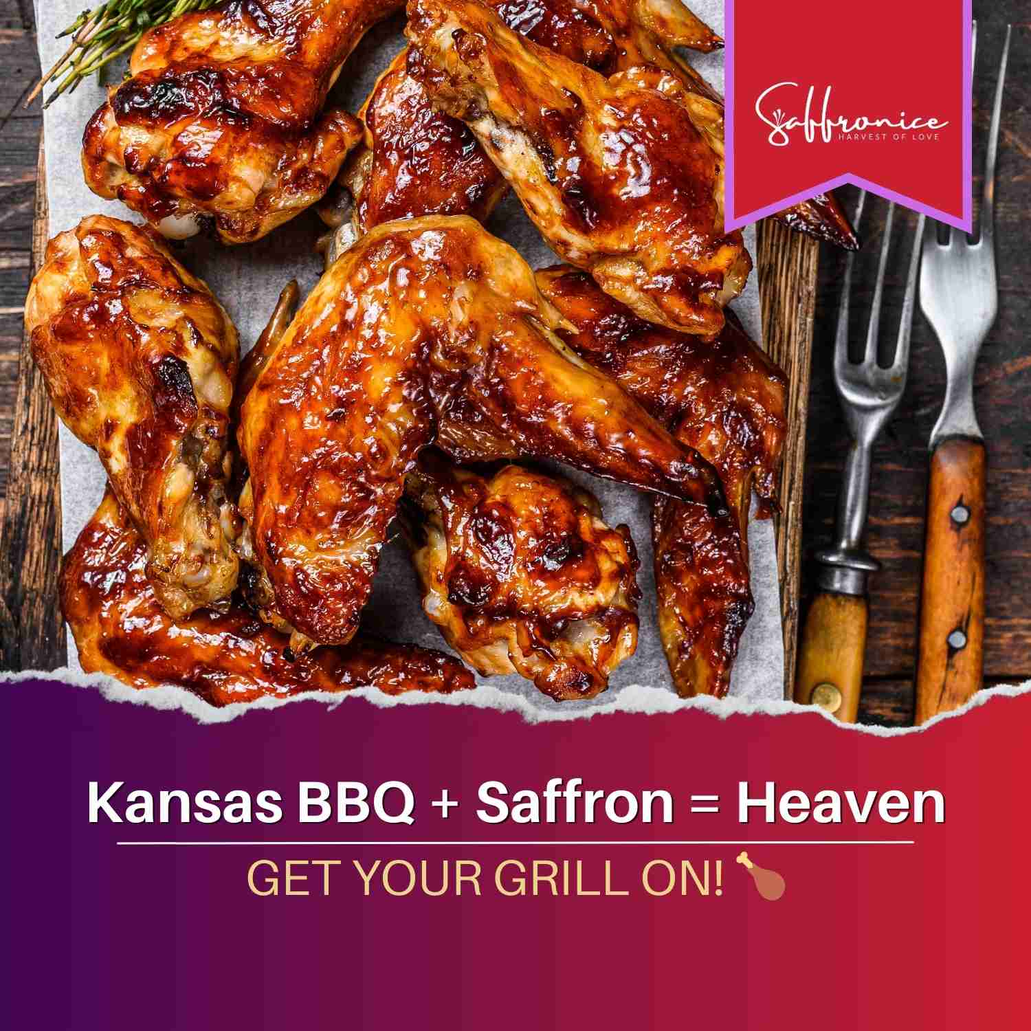 Kansas BBQ Chicken with Saffron