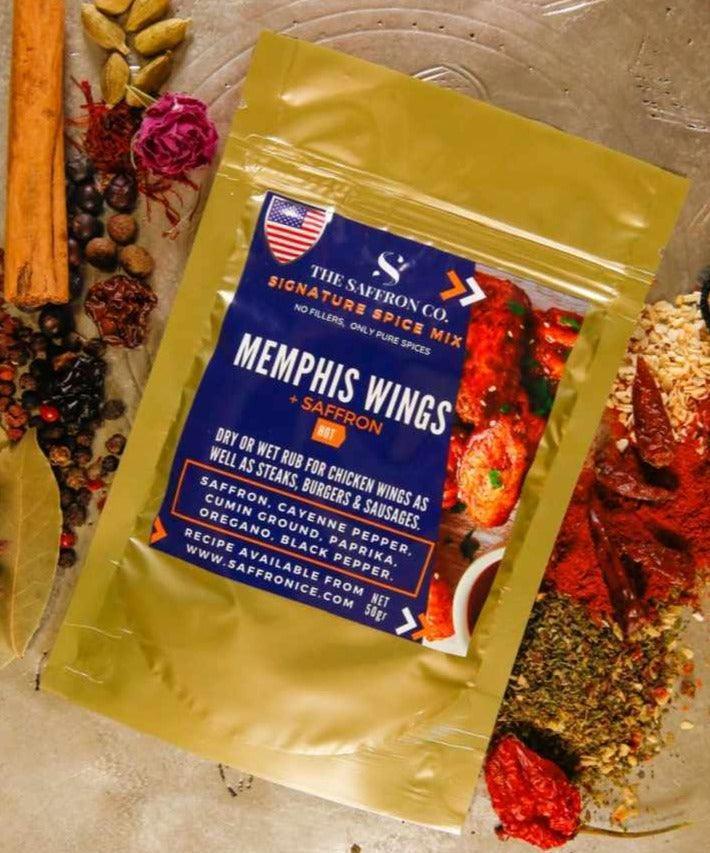 Memphis Wings with Saffron Spice Mix - Saffronice