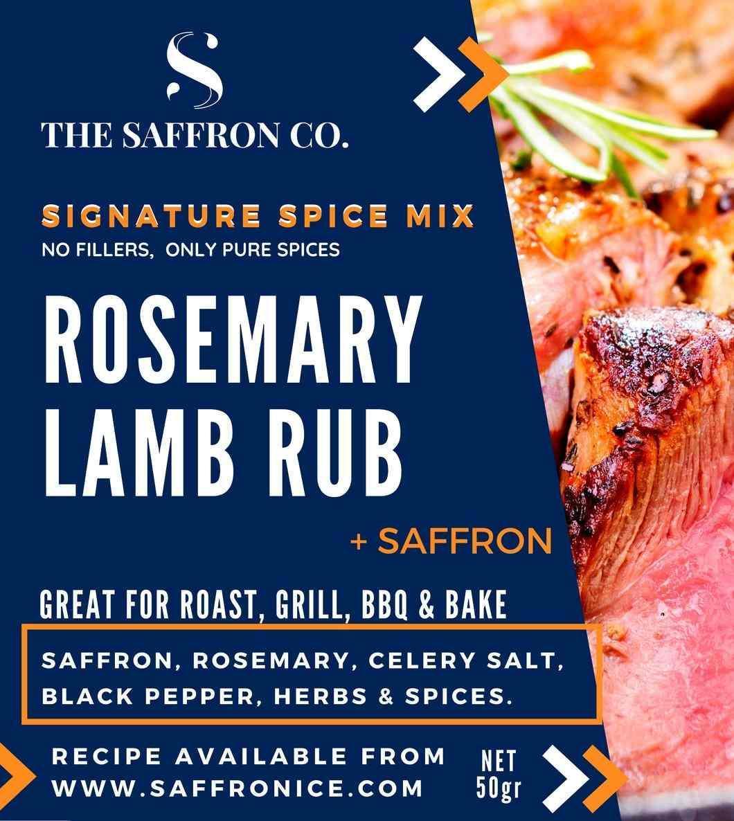 Rosemary Lamb Rub Seasoning with Saffron - Saffronice