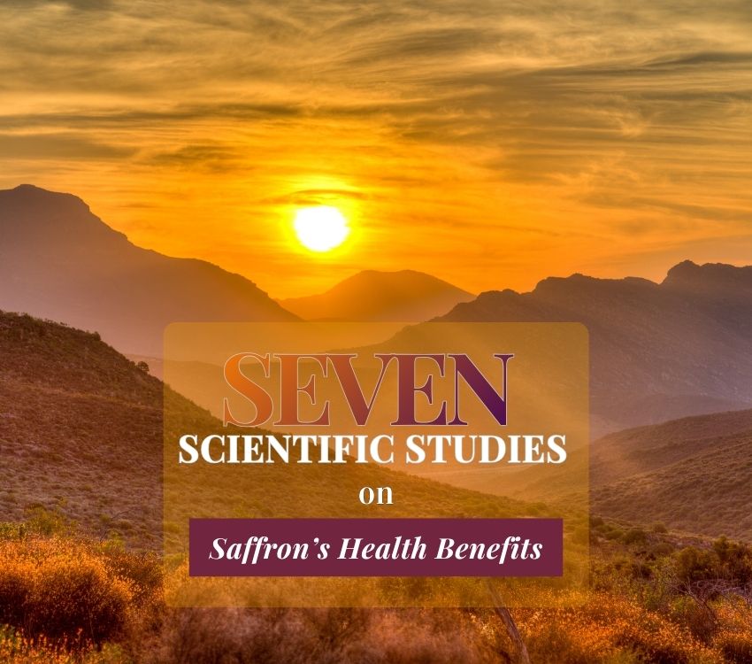 Sunset with text of saffron