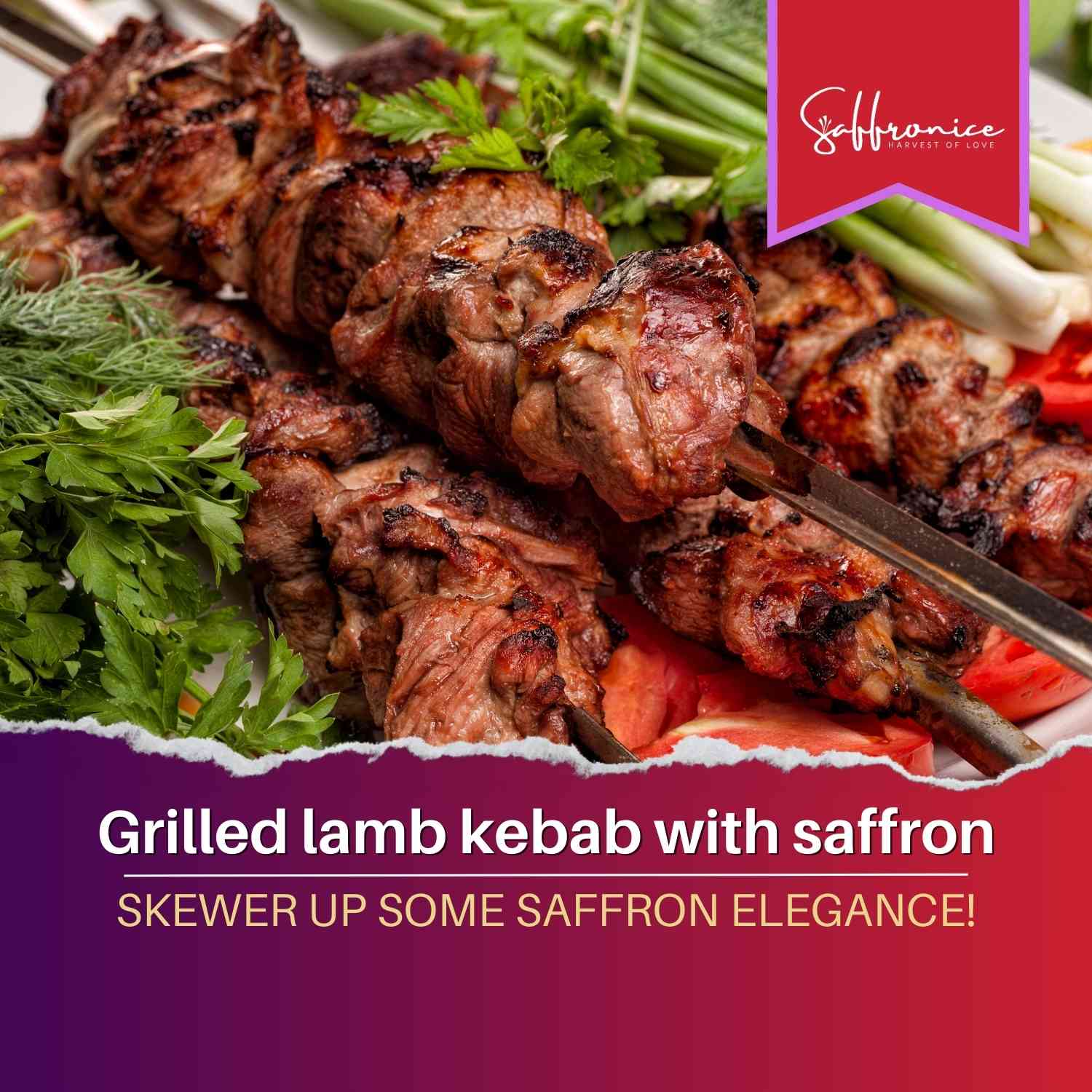 Grilled lamb Kebabs With Saffron