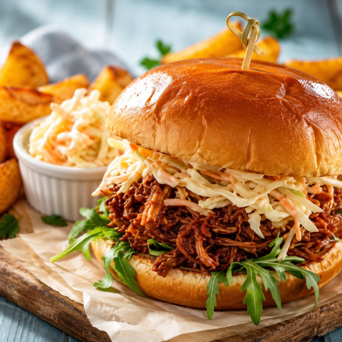 Pulled Pork Burgers with Saffron