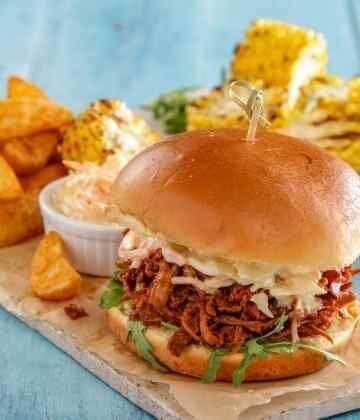 Saffron Pulled Pork Burger