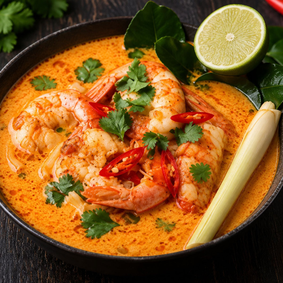 Saffron Shrimp Curry with Coconut Milk