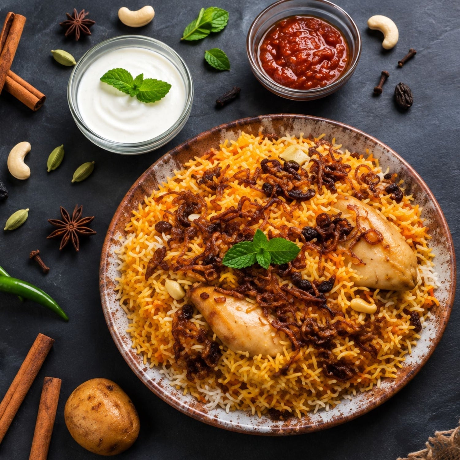 Saudi Chicken Kabsa with Saffron