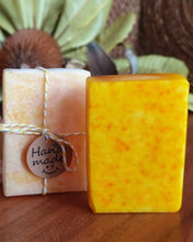 Load image into Gallery viewer, Handcrafted Saffron Shea Butter Soap
