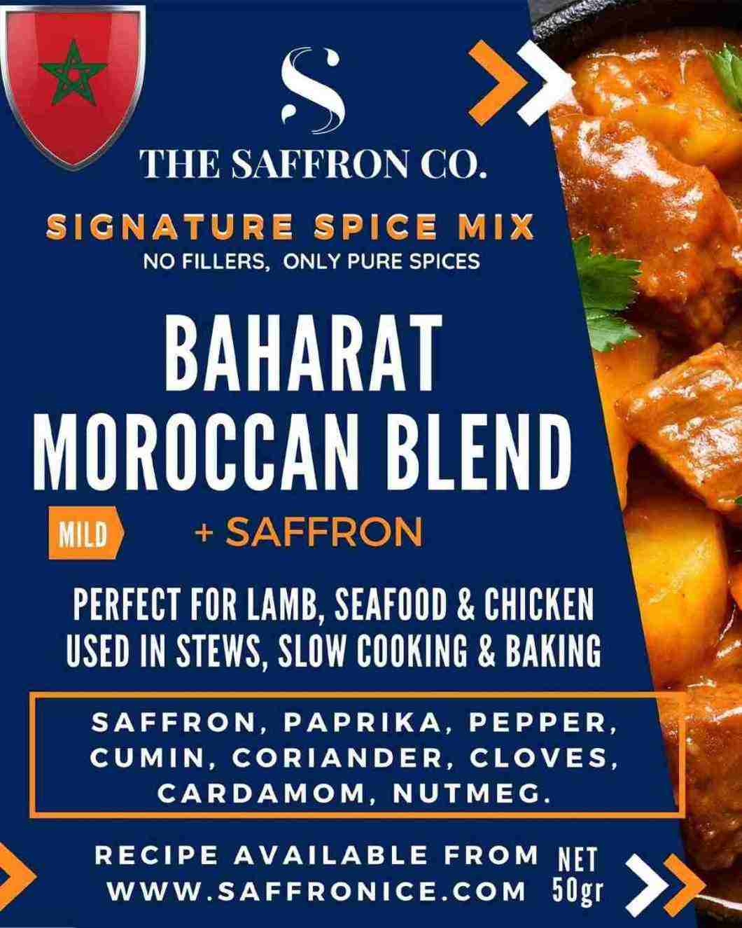 Baharat Moroccan Blend Spice Mix with Saffron