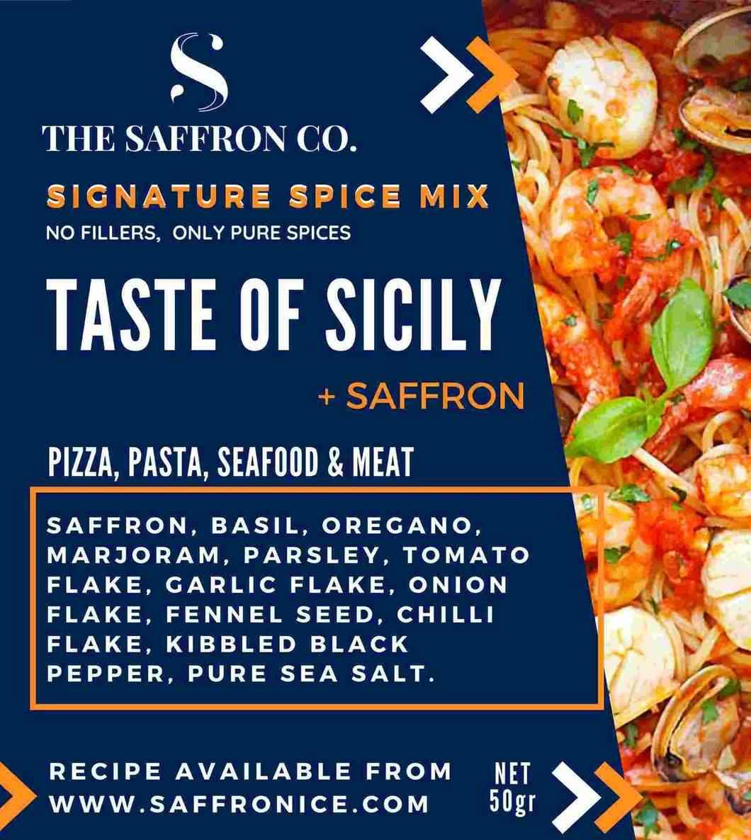 Taste of Sicily Spice Blend With Saffron Saffronice